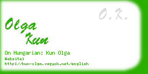 olga kun business card